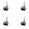 Service Caster 2'' Gray Floor Safe Twin Wheel Casters 5/16 Grip Neck Stem , 4PK SCC-GN02S50-TPR-GRY-4 - alternate 1